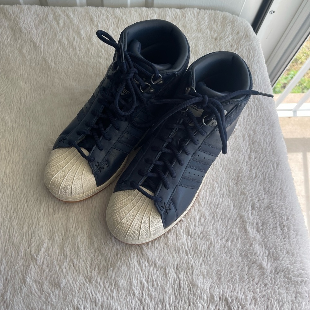 Adidas Ortholite Pro model Aux 3 Hightop navy white sneakers - Picture 2 of 10